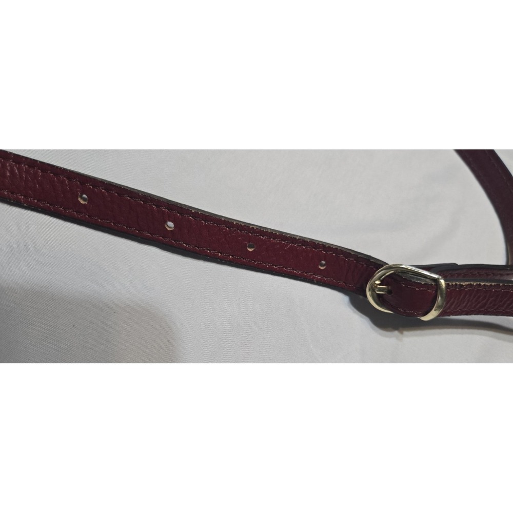 Divina Firenze Giada Red Leather Handbag Purse Medium Zip Pockets‎ Adj Straps - Picture 11 of 12